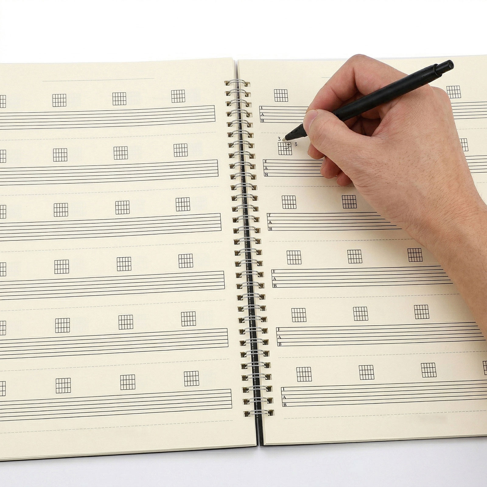 Blank Sheet Music Notebook - 2 carnets de tablatures pour guitare,