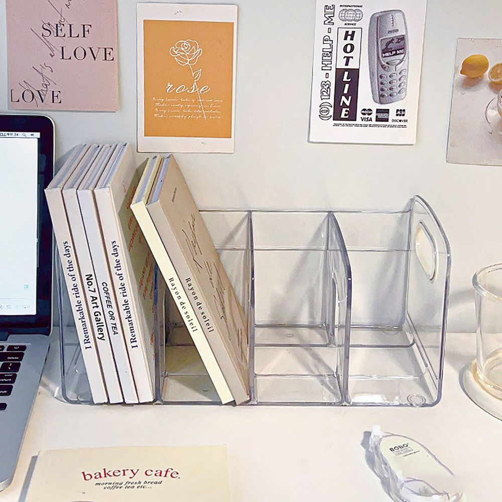 Clear Acrylic Book Stand Holder - Serre-livres portables en acrylique transparent avec