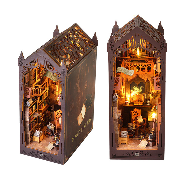 Kits de montage de niches de l - Diy Wooden Book Nook Kit Shelf Insert avis et prix